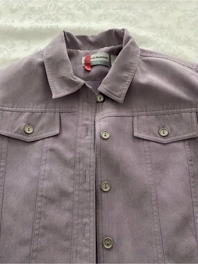 Alfred Dunner Lavender Purple Button-Front Jacket